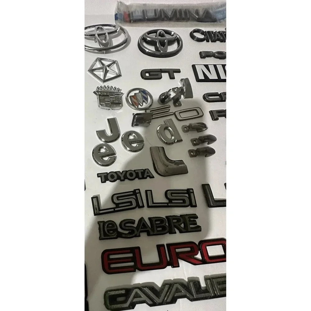 Lot of 40 + Vintage Car Emblems Collection Buick Chevrolet‎ Toyota Camaro Nissan